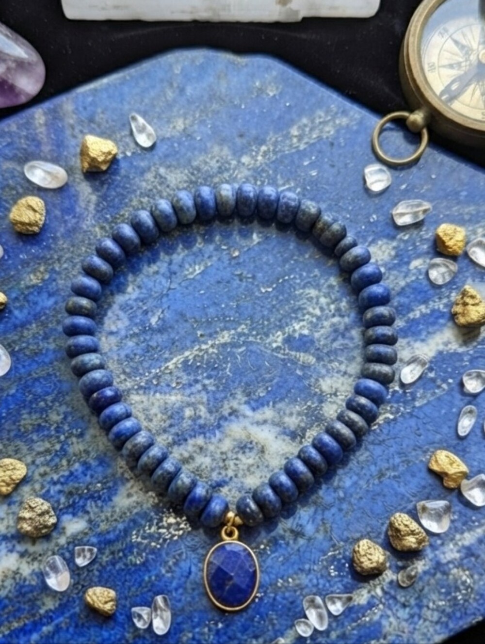 Lapis Lazuli Bracelet With Charm